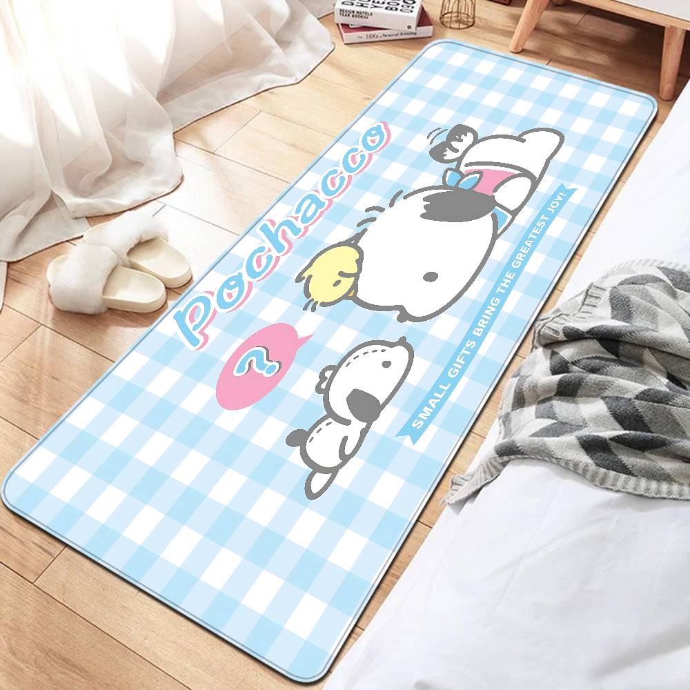 P-Pochacco Room Mats Anti-slip Absorb Water Long Strip Cushion Bedroon Mat Household Carpets