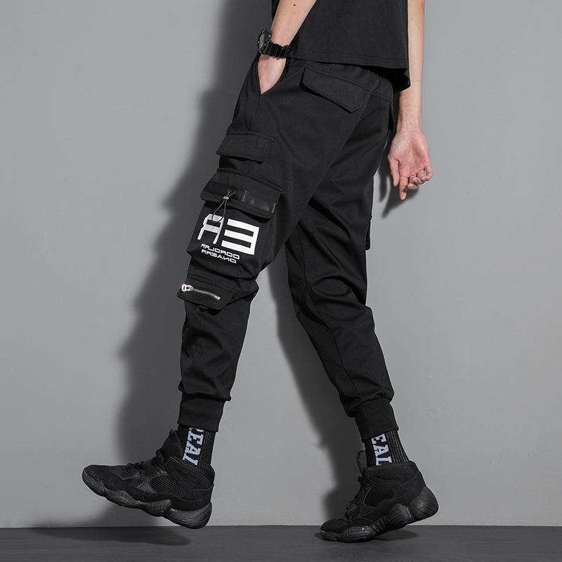 Men's Punk Style Loose Cargo Joggers - Casual Summer Sports Trousers