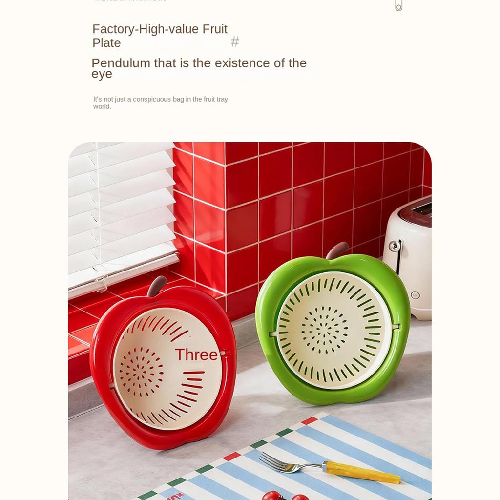 Vegetable Washer Double Layer Large Capacity Funny Strainer Fruit Vegetable Washer Drain Basket for Berry Lettuce Pasta Kitchen