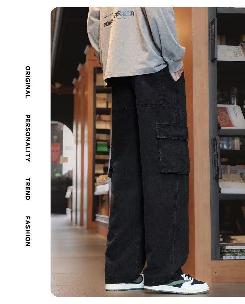 Men's Retro Straight-Leg Wide-Leg Jeans - Autumn Casual Workwear