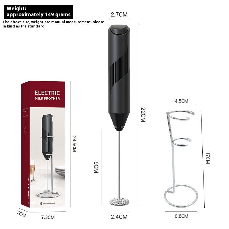 

Электрический ручной вспениватель молока и венчик для яиц Современная простота Миксер для сливок и кофе With bracket чёрный