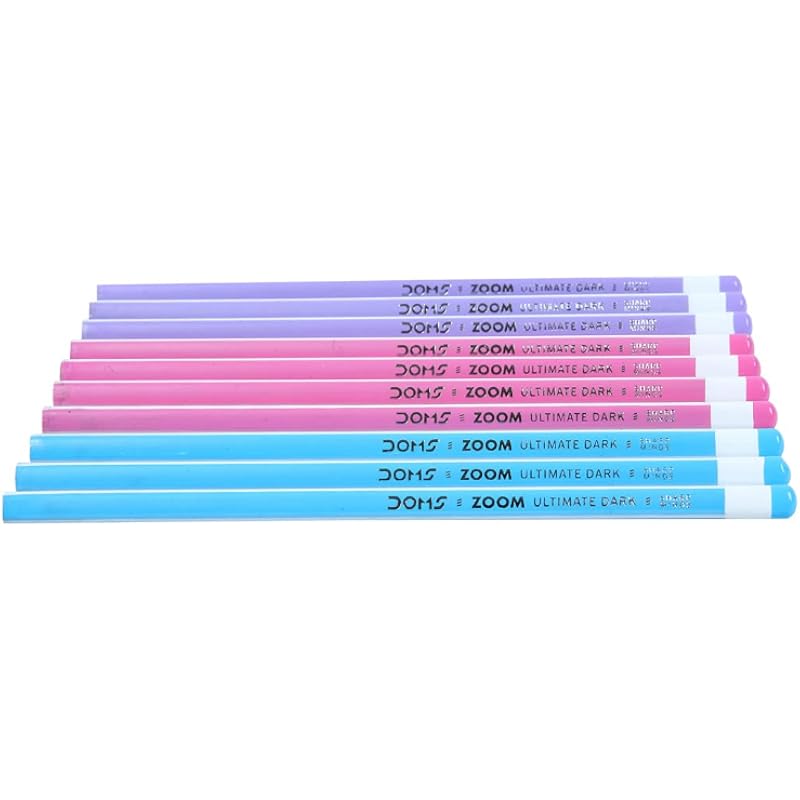 Doms Zoom Ultimate Dark Triangle Pencils (Pack Of 10 X 5 Set), (Model: Dm3440P5)