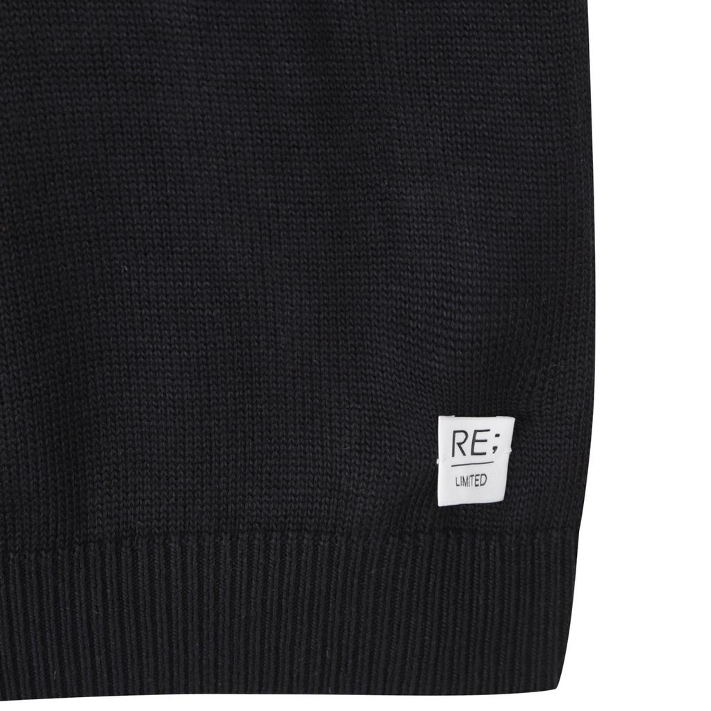 RECODE Gloves Mixed Turtle Neck Knit Top_R0Waa23101Bkx