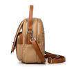 Women's PU Shoulder Bag Multi-compartment Double-use Handbag Soft Leather Crossbody Bag