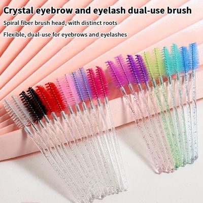 Brosse Peigne Cils Cristal Jetable 50/100 Pièces Extension Cils Mascara Baguettes Maquillage Maquillage Professionnel Outil de Beauté