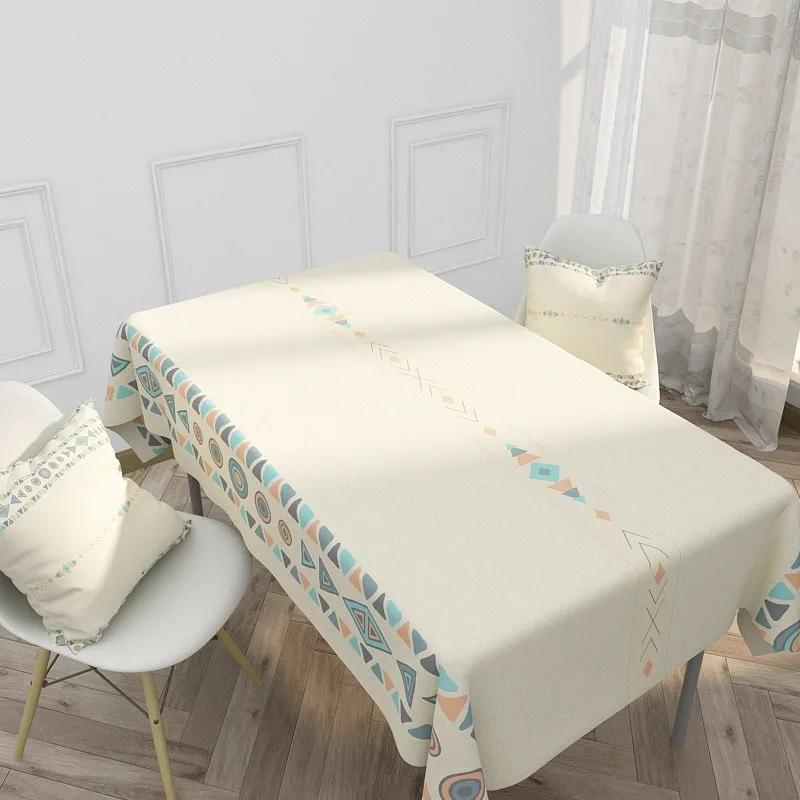 

Хлопок лен этнический стиль принт водонепроницаемый прямоугольный скатерть журнальный столик скатерть свадебная вечеринка кухня обеденный декор стол 40x70cm