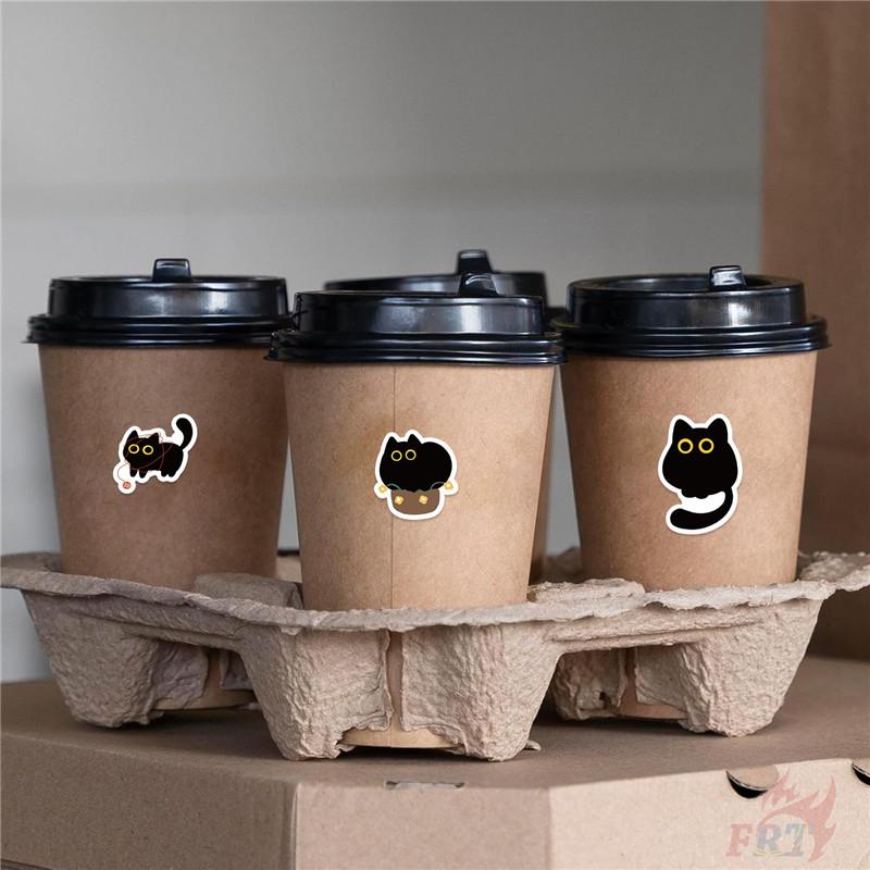 500Pcs/Roll Q Funny Black Cats Kids Rewards Stickers - DIY Scrapbooks Album Decor Sealing Label Decals