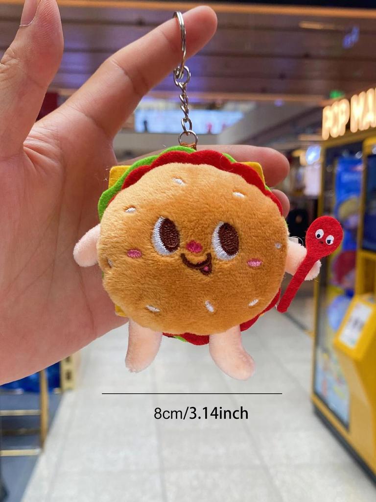 1pc-Burger design, pet teeth grinding, squeaking plush toys, durable dog chew toys, interactive products
