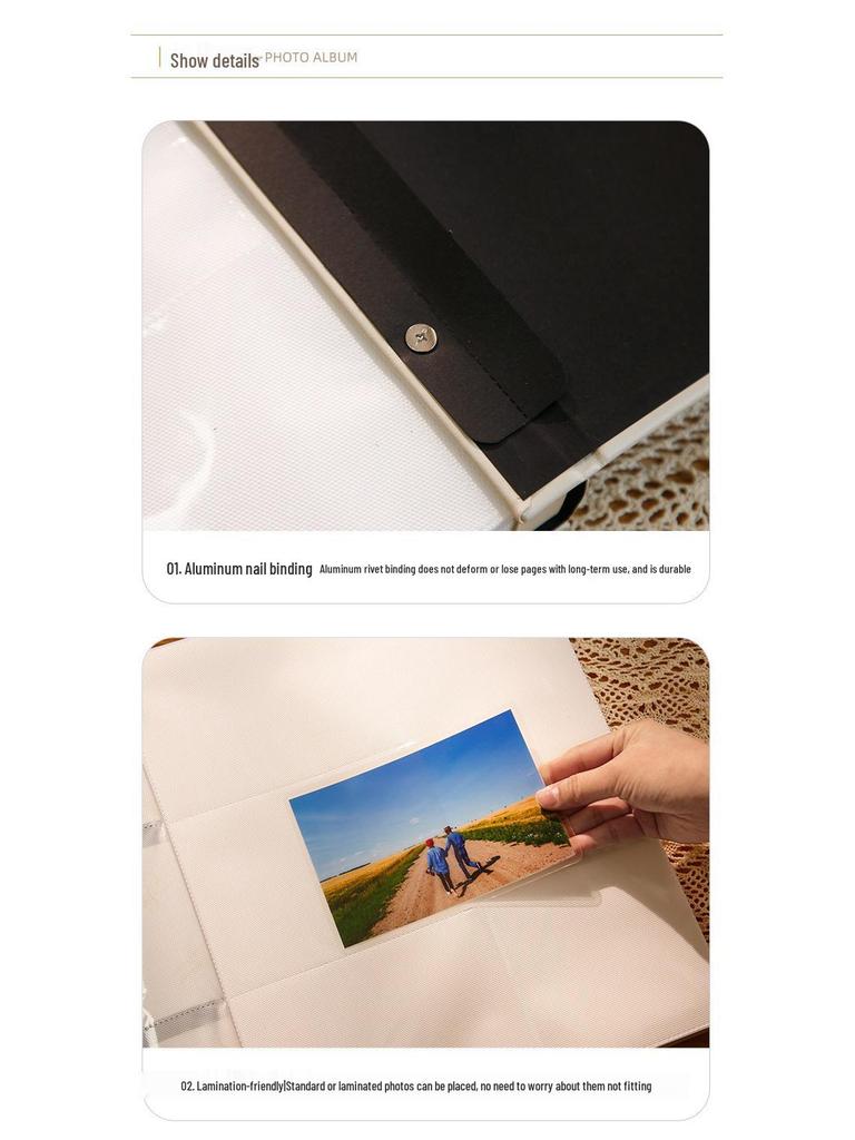Large Capacity Family Photo Album, 5x6 Inch, Holds 1000 Photos, Insert Type, Ideal for Couples & Commemorative Events