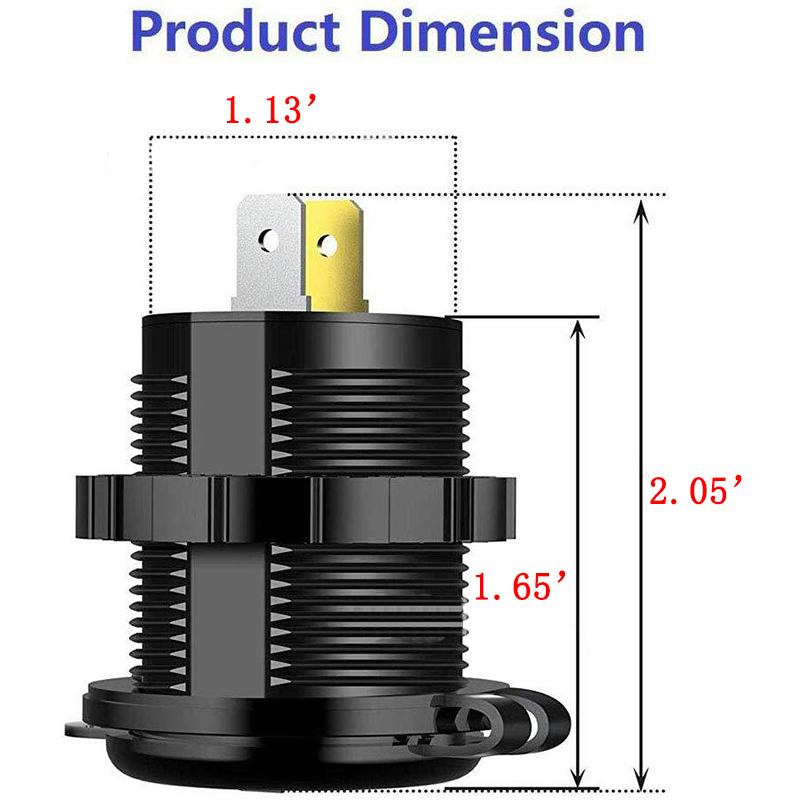 12/24V QC3.0 Car Cigarette Lighter Socket Double USB Cigarette Powerful Lighters Fast Charging for Phone Ipad Charge Electronics