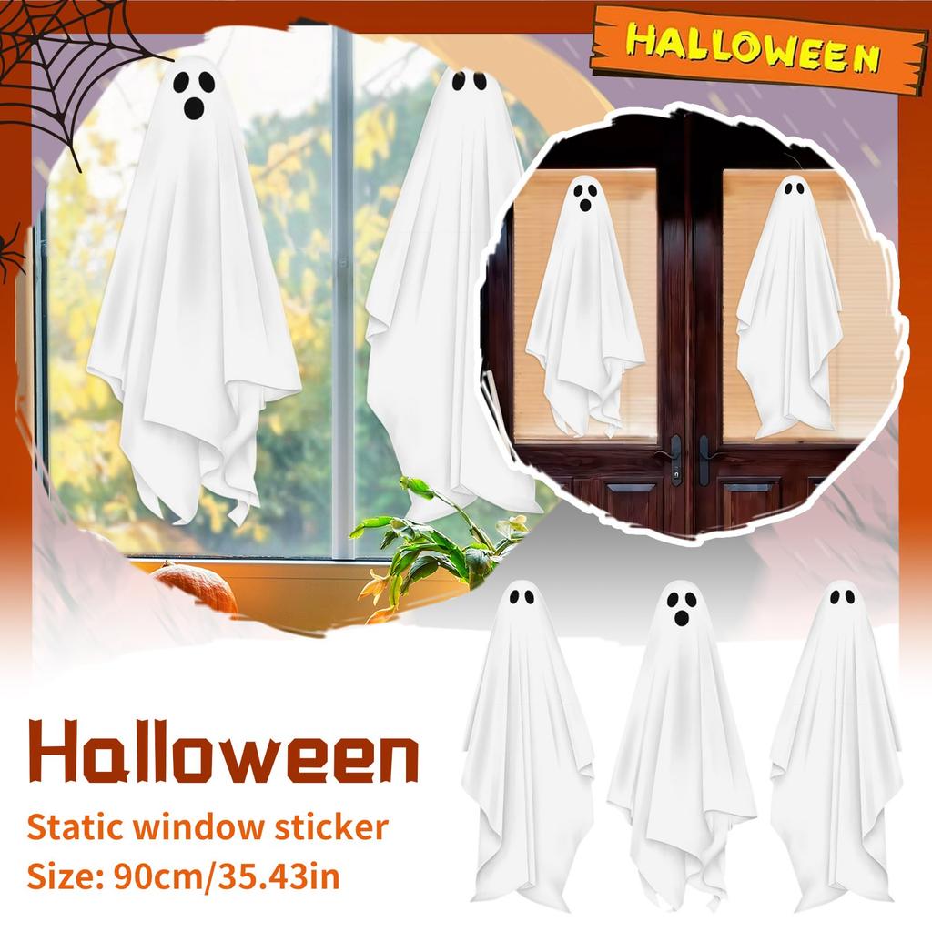 Color Terror Halloween Glass Window Stickers Static Display Window Stickers PVC