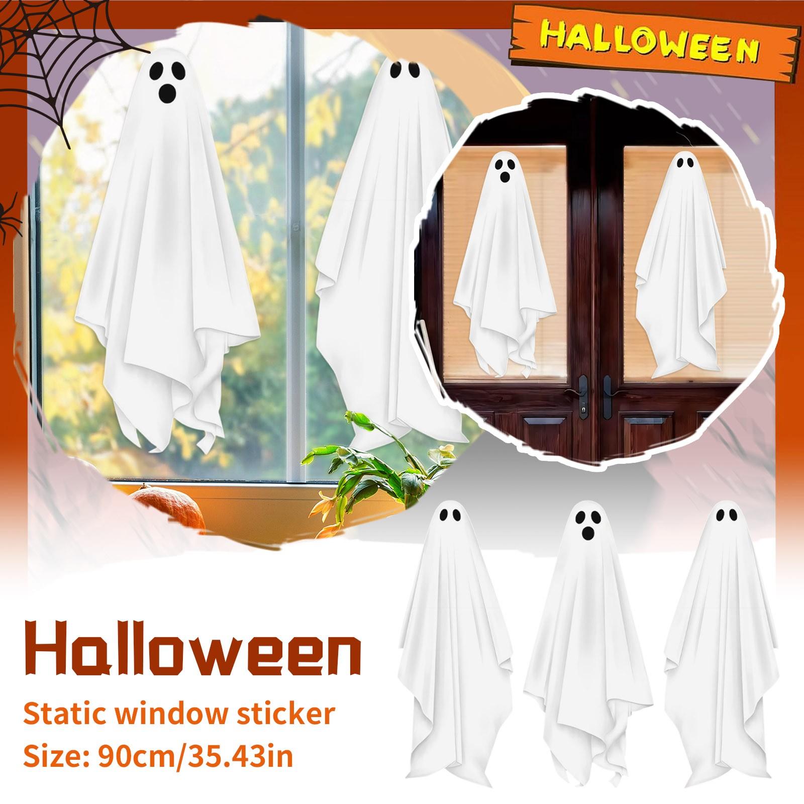 

Цветной Ужас Хэллоуина Наклейки на Стекло Статические Наклейки на Витрину ПВХ One Size белый