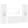 VidaXL Ensemble de meubles salle de bain 4 pcs blanc bois d'ingénierie, armoire de salle de bain, armoire de bain, 3308536