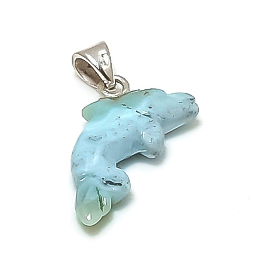 

Natural Larimar Gemstone Handmade 925 Sterling Silver Jewelry Pendant 0.75 v6z72
