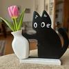 Black Cat Pushing Vase Decor Cat Whisker Collection & Memorial Box Fridge Magnet Home Office Decor Perfect Gift For Cat Lovers