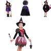 Magical Baby Girl Gown Halloween Cosplay Witch Costume For Teens With Puff Sleeves