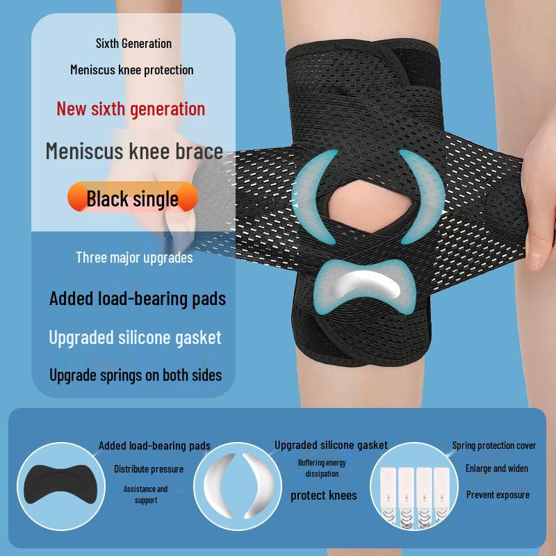 Adjustable Japanese Knee Pads for Cross-Border Sports: Meniscus Support, Patellar Strap, Ideal for Running and Basketball.