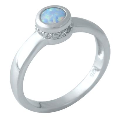 Silver Ring with Opal 0.188ct (1960356) 2.13 Gr. 925 Samples