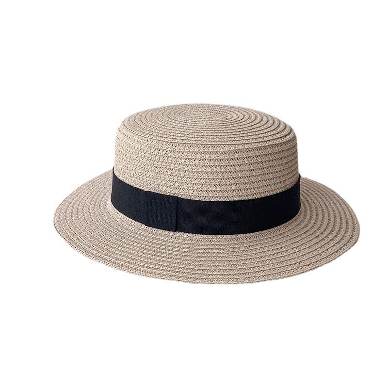 Korean Summer Men's and Women's Top Hats Straw Hats Sunshade Sunscreen Hats Beach Vacation Travel Hat