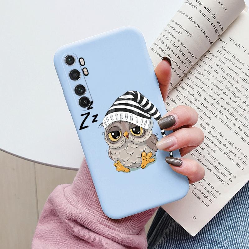 For Xiaomi Mi Note 10 Lite Case Cover Cute Cartoons Painted Soft Silicone Phone Case For Xiaomi Mi Note 10 Lite Fundas Flowers
