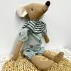 Adorable Cotton Linen Mouse Toy Creative Mouse Doll Animal Gift for Infant Photography Props and Nursery Decoration
