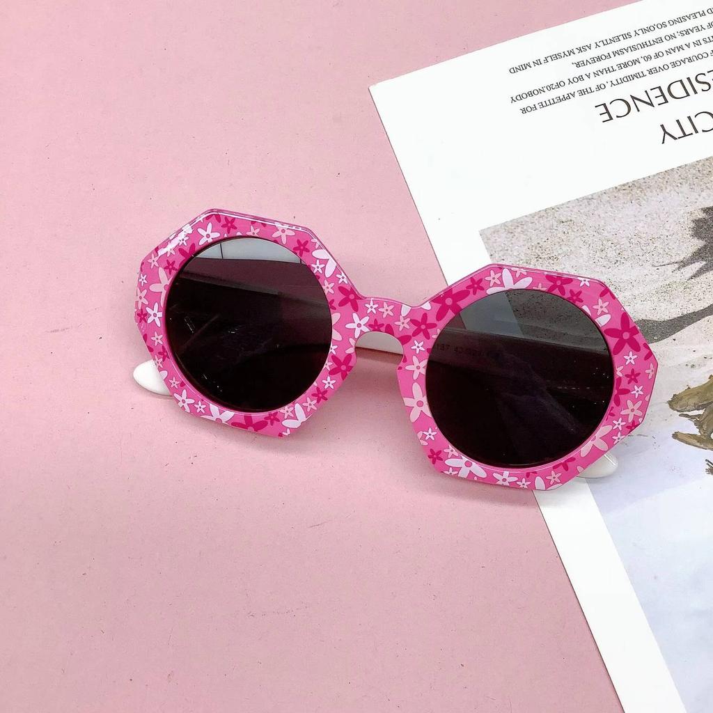 2026 UV400 protection trend Boys and girls Children's sunglasses New children's sunglasses Fashion wrapped flower