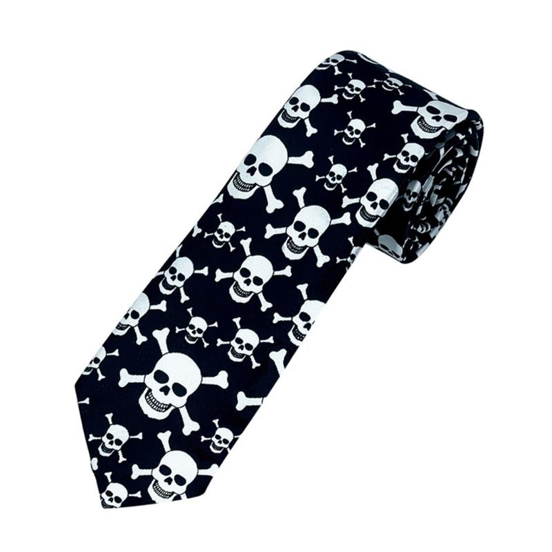 Halloween Skull Spiders Necktie For Costume Parties Family Festival Gathering Matching Outfit Neck Tie for Cosplay Event