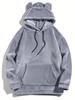 Men's Autumn/Winter Rabbit Ear Hooded Casual Sweatshirt Jacket