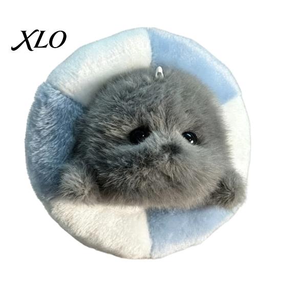 Plüschrobben Schlüsselanhänger Niedlicher Baby Schlüsselanhänger, Weiches Flauschiges Weißes Mini-Taschen-Stofftier Geschenk Anhänger, Gefülltes Meerestier Schlüsselring Zubehör für Rucksack Handtasche Tragetasche
