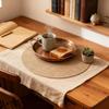 10/20 stk Runde Burlap Bordskåner Varmebestandig Jute Bordmatte Sirkel Rustikk Borddekorasjon Bryllupsmiddag Gårdshusforsyning