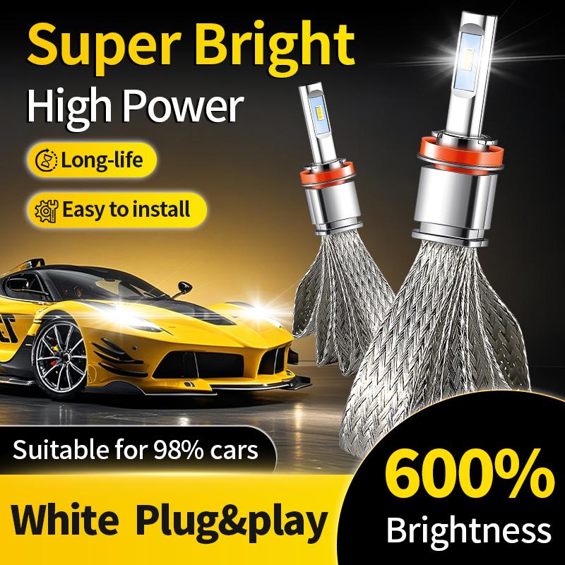 

2PC H8 LED Fog light H9 Head Lamps For Cars H16(JP) Hi/Lo Beam White LED Headlight 12V Super Bright Chips Plug & Play For Toyota