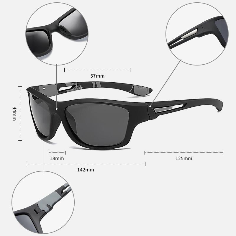 Nachtsichtbrille Polarisierte Sonnenbrille Herren Outdoor Sport Radfahren Sonnenbrille Blendfrei Fahrer Farbige Spiegelgläser Schutzbrille