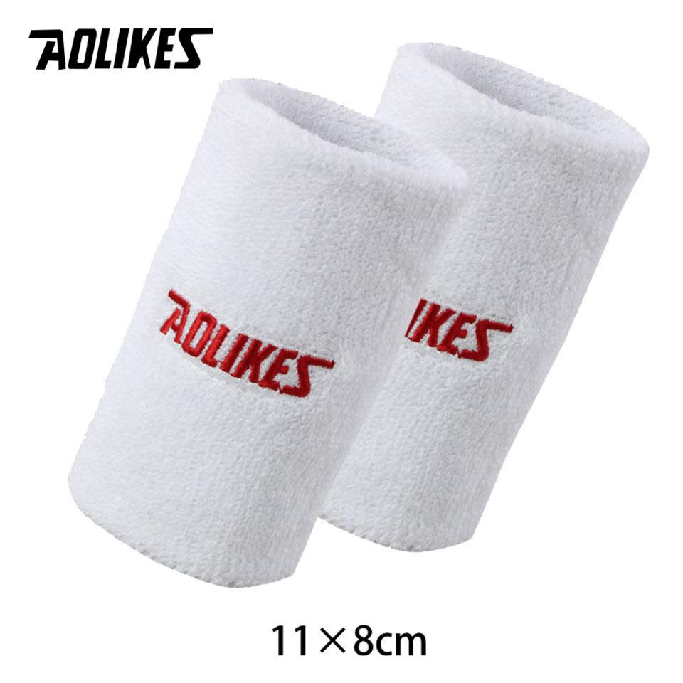 Aolikes Wrist Sweatband Tennis Sport Wristband Volleyball Gym Wrist Brace Support Sweat Band Towel Bracelet Protector 8 /11Cm