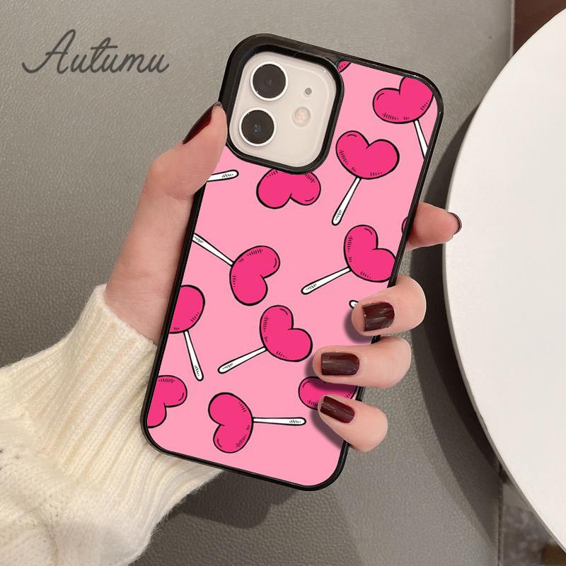 Lollipop Phone Case for iPhone 11 12 13 14 Pro Max Mini X XR XS SE 2020 5 6S 7 8 Plus Samsung Galaxy S21 S22 Cover Shell