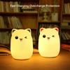 LED Rabbit Night Light,Rechargeable Table Lamp,Soft Silicone Bedside Lamp, for Home Decor,Bedroom, Living Room, Kids Room