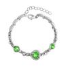 Fashion Ocean Heart Shaped Topaz Zircon Crystal Rhinestone Love Bracelet Jewelry For Women