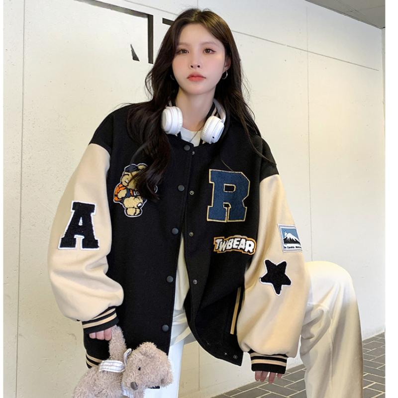 

Американская свободная повседневная куртка в университетском стиле, весенне-осеннее пальто, кардиган 2XL