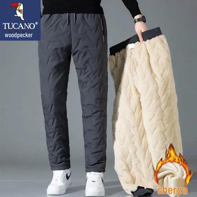 Men's Fleece-Lined Winter Drawstring Pants