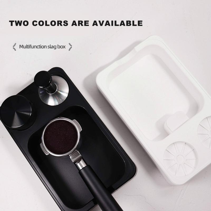 Multifuntional Practical Tamping Station ABS Tamper Station with Coffee Residues Tub Suitable for Coffee Tool Storage