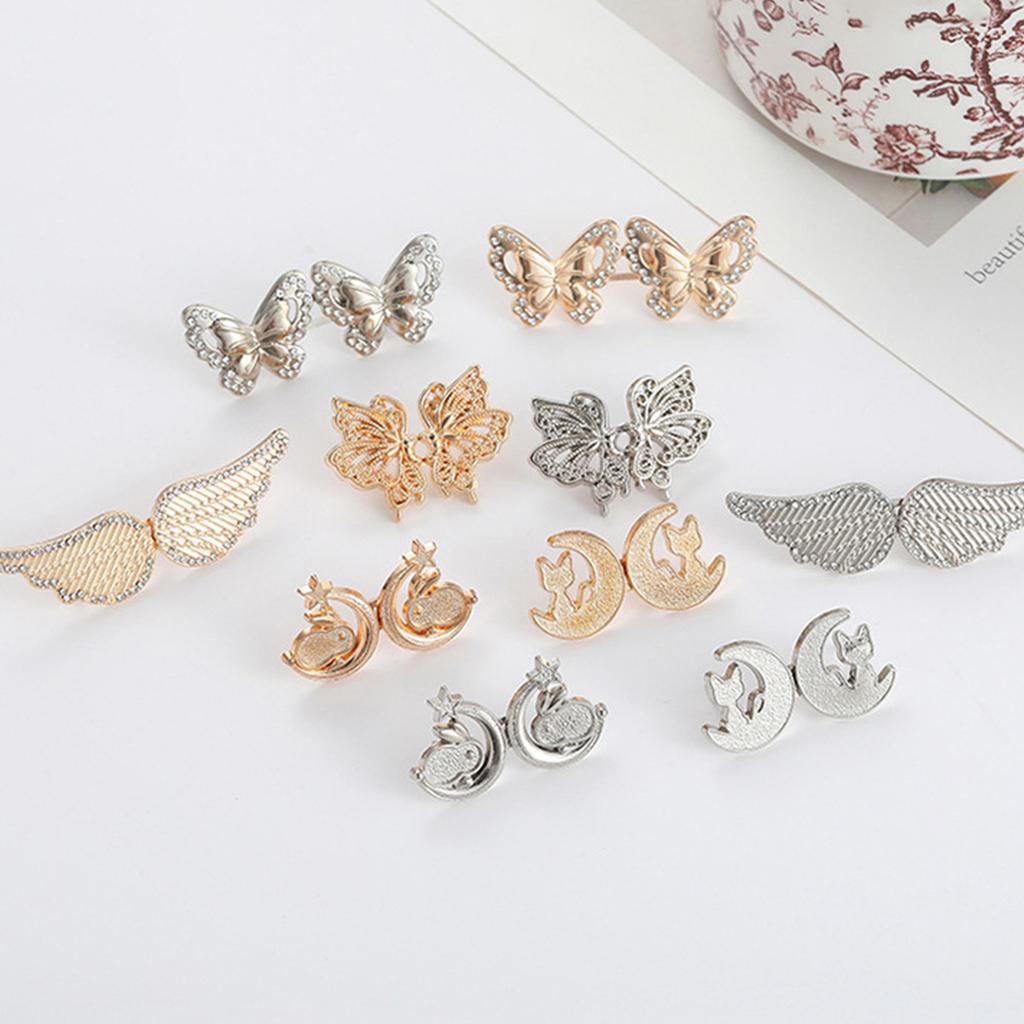 Adjustable Pants Waist Buckle Butterfly Waist Buckle Non Nailing Non Stitching Loose Waist Circumference Elastic Button Needle