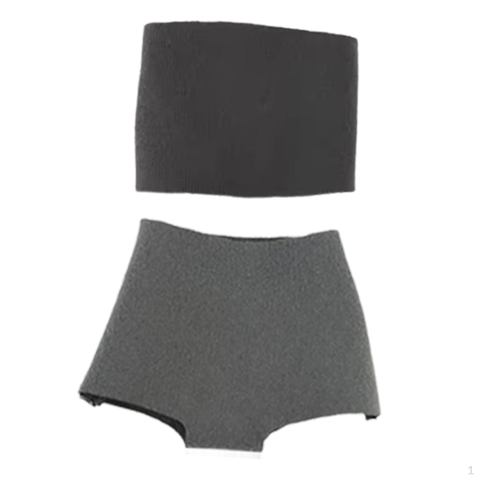 

1/6 Scale Action Figure Apparel, Tube Top And Shorts Ensemble Gray