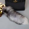 Imitation Furs Foxes Tail Keychain Pendant Toy Car Key Pendant Keyring for Car Keys Bag Backpack Decor Kids Toy Gift