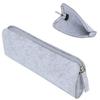 Pen Case Felt Storage Pencil Bag Thickened Flat Paint Brush DustProof Storage Tools(Light Gray )
