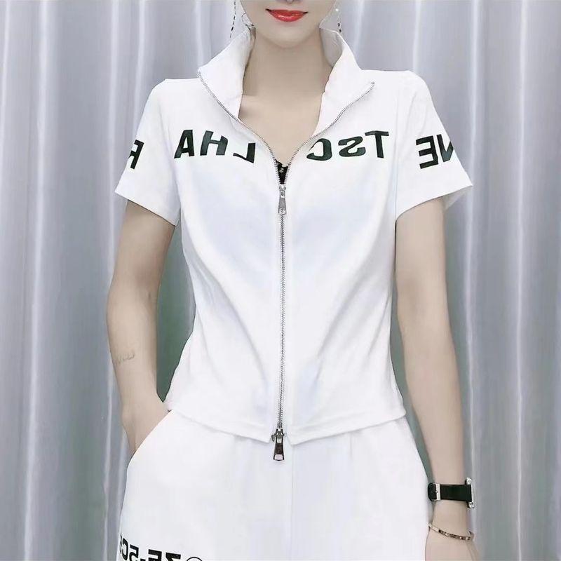 

Европейский стиль, облегающая футболка-поло с коротким рукавом