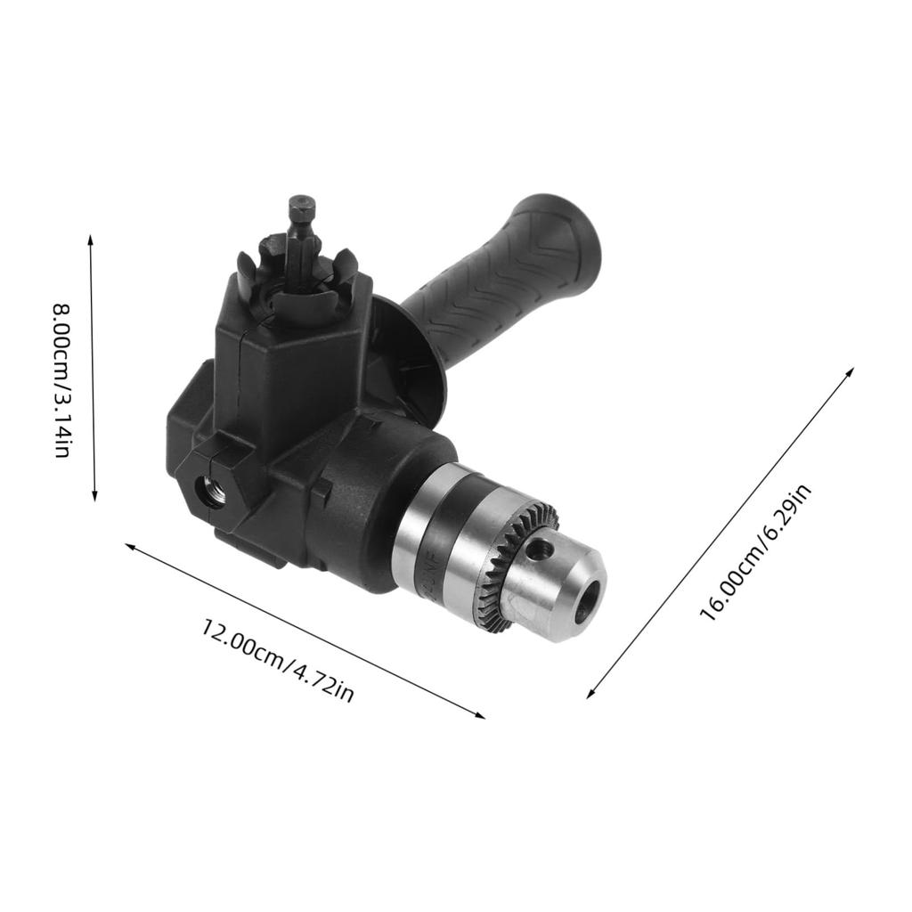 POPETPOP Multifunctional Electric Hand Drill Bit for Impact Degree Corner Angle Attachment for Right Angle Drill ABS Black Drill, Driver, Tool,