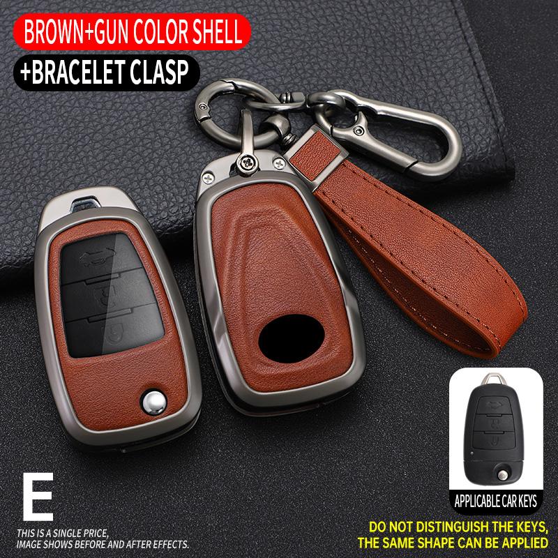 Zinc Alloy Car Key Case 3 Button Flip Keychain Remote Control Fobs Protector Cover Jacket For Faw Besturn X80