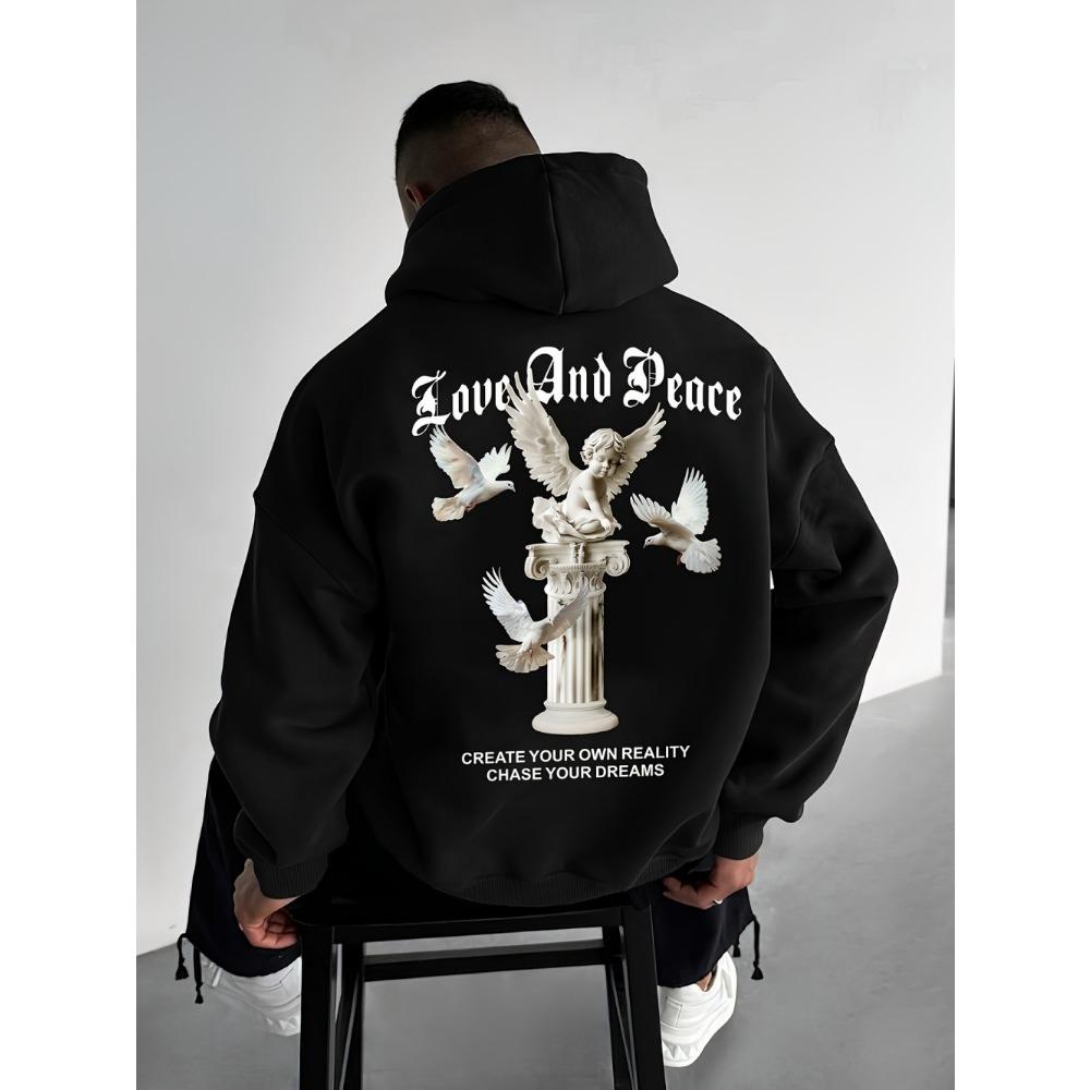 Fashion Angel Graphic Print Men's Hoodies Fashion Pullover Autumn Clothing Casual Clothes Women Tops Outdoor Street Sweatshirts