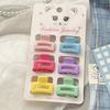 6 Pcs Candy Color Compact Butterfly Hair Clips For Thin Hairrectange Banana Clipsfashion Leopard Flower Jaw Clips For Kid Girls X