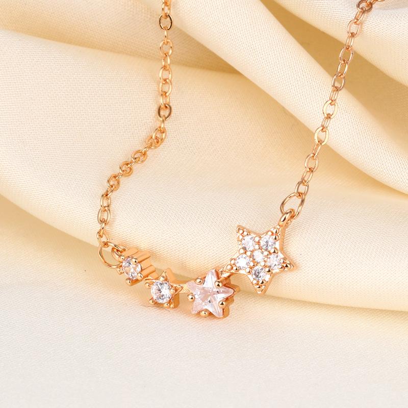 Seiko full diamond star necklace wind sexy Internet celebrity collarbone chain