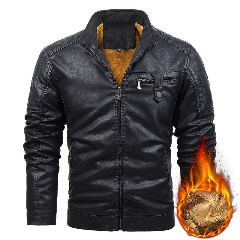 Новые кожаные мужские куртки Повседневные куртки Мужские кожаные куртки Мужские кожаные — фото 6